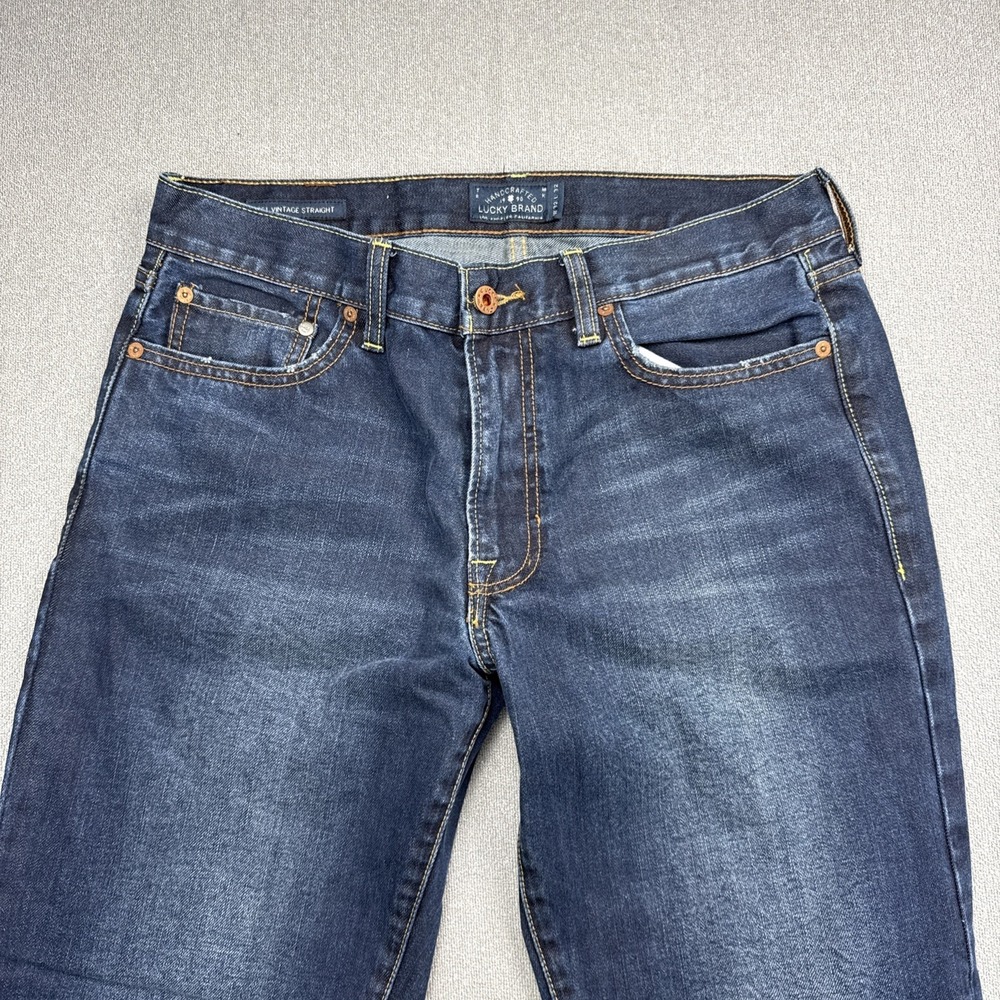 Lucky Brand Jeans men's 32x32 361 vintage straight blue denim pants retro - Picture 2 of 8